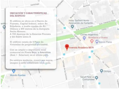 Rivadavia 8800, Piso 9