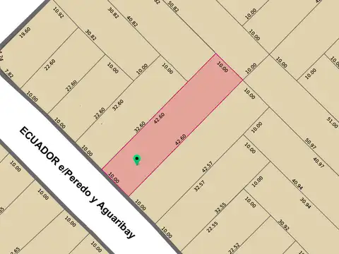 LOTE DE TERRENO DE 10 MTS. DE FRENTE POR 42.60 MTS. DE FONDO!