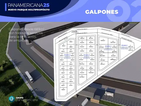 Depósito en Venta de 500 m2 - Panamericana 25