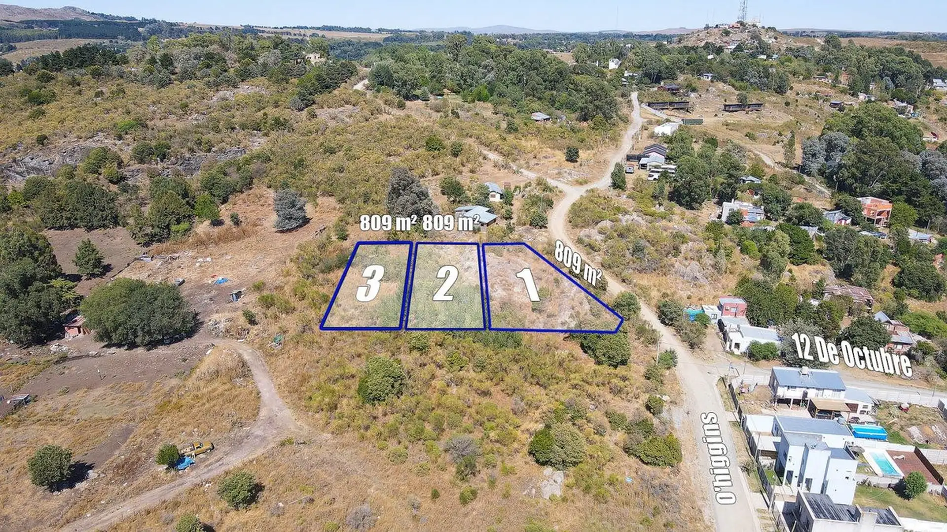 EN VENTA 3 LOTES EN BLOQUE ZONA CALVARIO - TANDIL