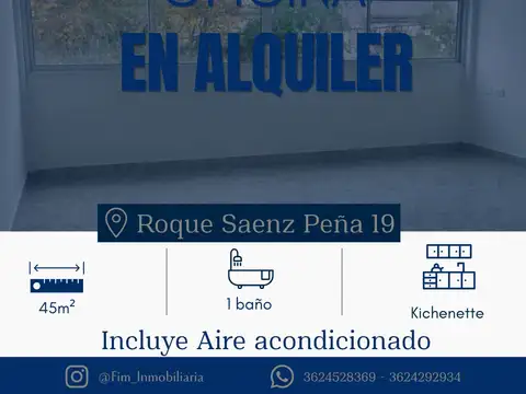 En alquiler amplia oficina en el centro de la ciudad.