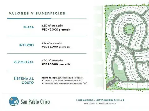 Hermoso lote perimetral barrio San Pablo Chico- Pilar.