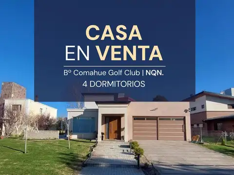 CASA 4 DORMITORIOS B°COMAHUE GOLF c/FONDO D CANCHA