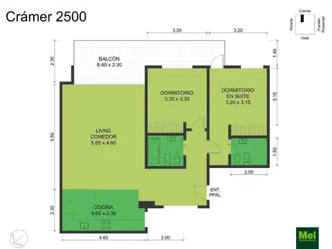 Departamento en Alquiler de 3 ambientes