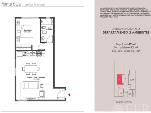 Venta Departamento 2 ambientes en Wilde