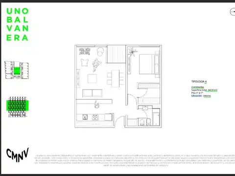 2 Ambientes con patio en Balvanera, Amenities, entrega 2026