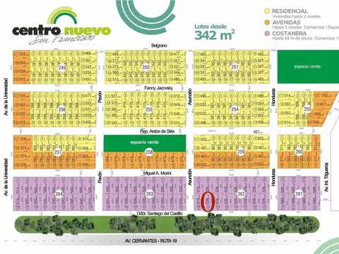 VENTA TERRENO - LOTEO CENTRO NUEVO