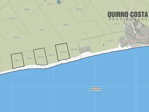Campos con frente al Mar  Tres Arroyos 120,8 Ha