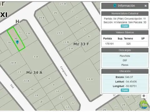 Terreno en Venta de 363,0 m2