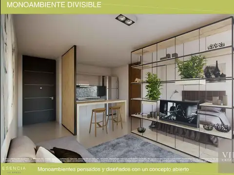 Departamento 2 ambientes con 1 baño