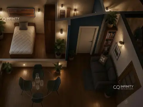 Departamento Monoambiente con 1 baño