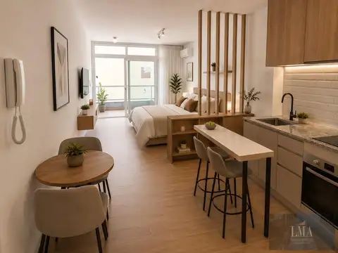 Monoambiente Divisible a Estrenar – 34 m² Totales – Contrafrente – Apto Profesional