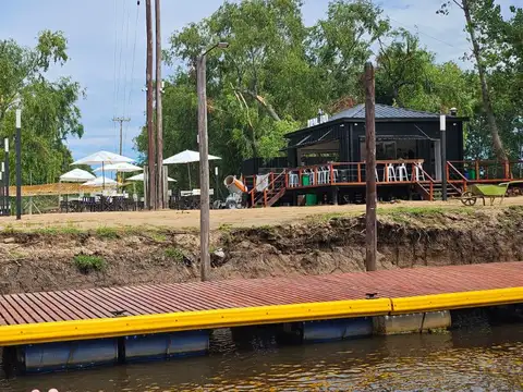 Lote venta con doble vista de agua- barrio nautico Albardon San Fernando seguridad playa BAR AMARRAS