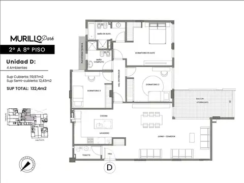 Departamento en Venta 4 ambientes en Villa Crespo