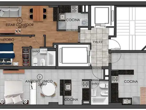 Departamento en Venta de Monoambiente