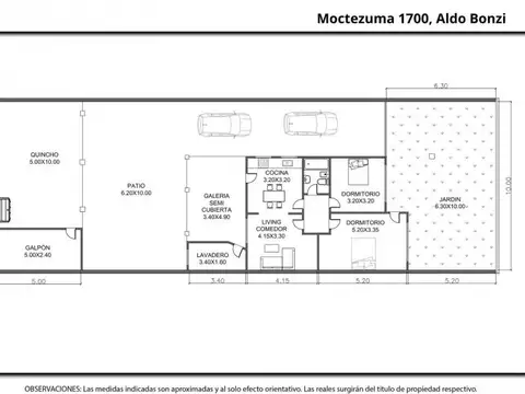 Casa 3 ambientes con 1 baño