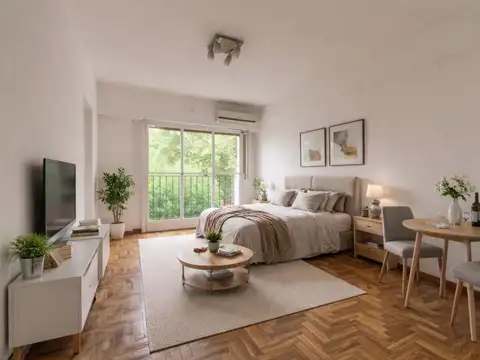 Venta departamento con balcón Plaza Guemes, piso alto, luminoso