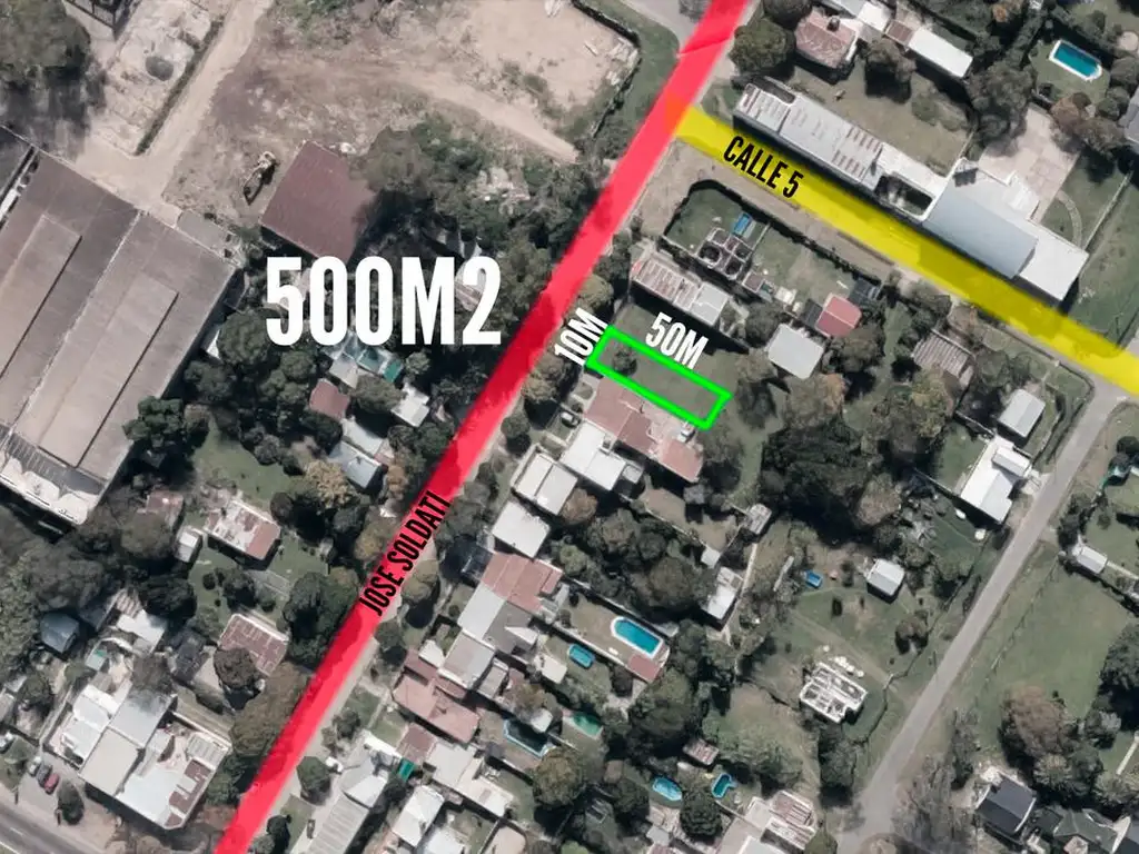 Soldati e/ Camino Centenario y Calle 5