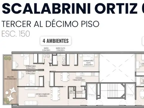 Departamento en Venta de 3 dormitorios