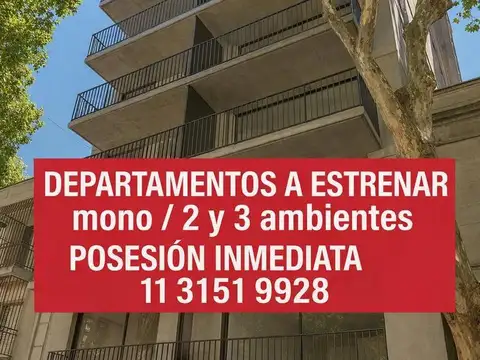 Venta Depto a ESTRENAR próxima entrega 2 ambientes Balcón terraza Amenities