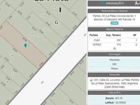 Lote en venta en el centro de La Plata, Ideal constructora
