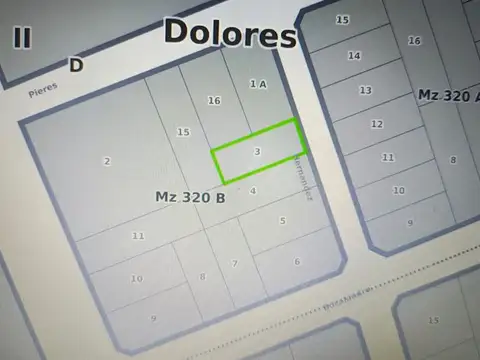 Lote en venta en Dolores 