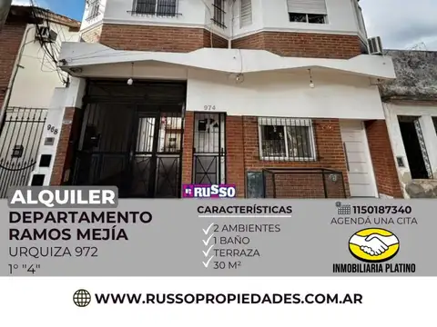 Alquiler departamento 2 ambientes Ramos Mejia