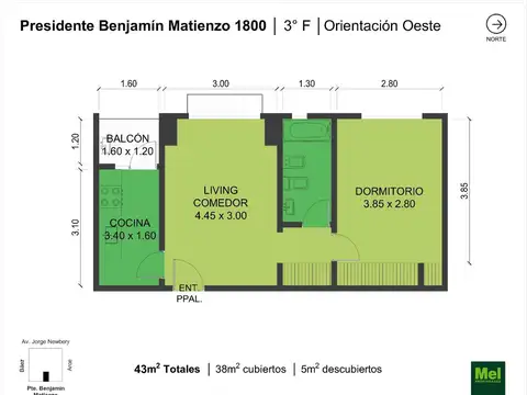 Benjamin Matienzo 1800, Piso 3