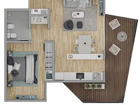 Departamento en Venta de 1 dormitorio