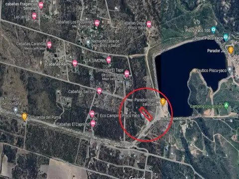 ruta de acceso al dique