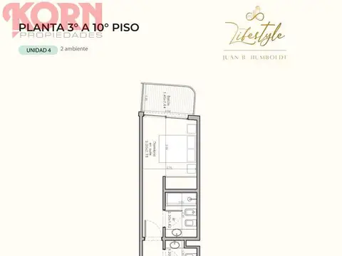 Departamento en Venta de 1 dormitorio