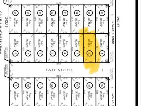 Terreno en Venta 12  mts Frente