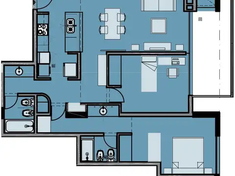 Departamento en Venta de 2 dormitorios