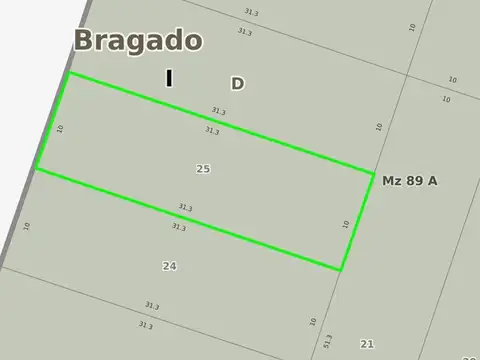 Terreno en venta - 313mts2 - Bragado