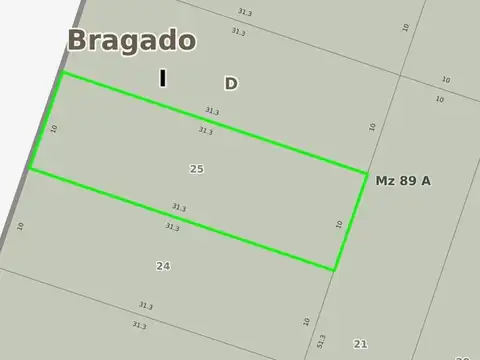 Terreno en venta - 313mts2 - Bragado