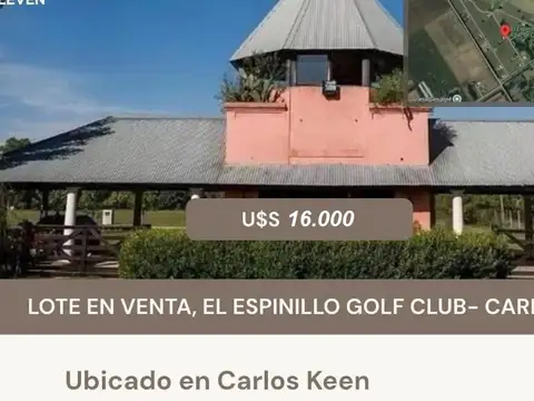 Excelente Lote en , Lujan, El Espinillo Golf. Buenos Aires