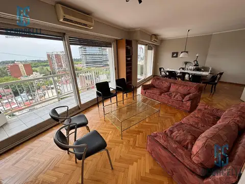 Piso de 5 Amb para 8 Pers, Balcón con Vista al Rio, Muy luminoso!! Las Cañitas