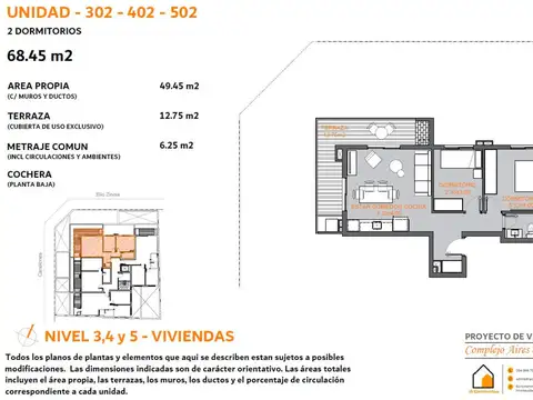 Venta apartamento 2 dormitorios en Aires de Pando