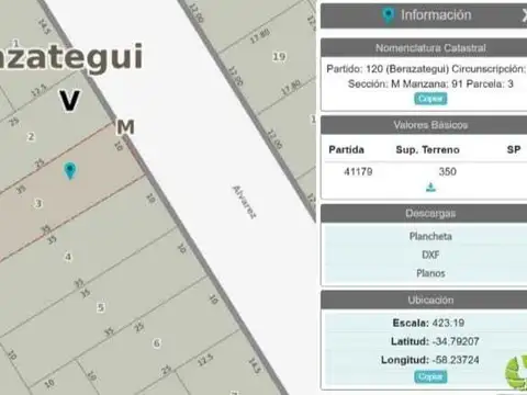 Terreno en Venta en Berazategui, USD 25.000