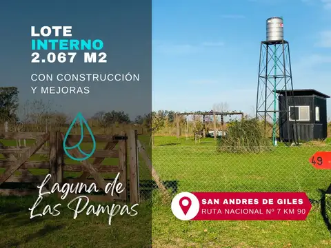 LOTE DE 2.067 M2 CON MEJORAS Y CERCANO A LA LAGUNA