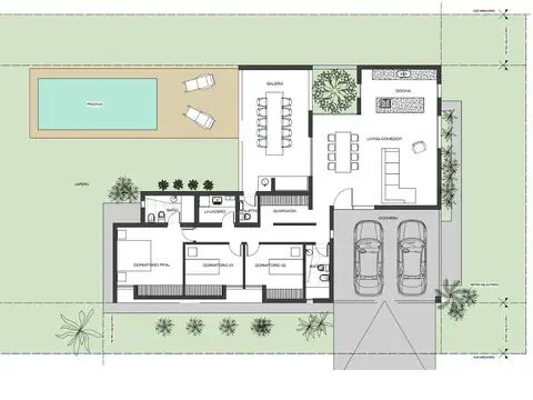 Casa 5 ambientes con 2 baños