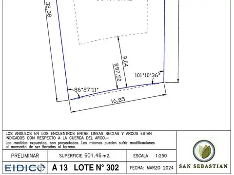 Terreno en Venta 16  mts Frente