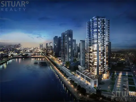 Departamento de ambientes con dependencia  en Puerto Madero Torre Madero Boulevard