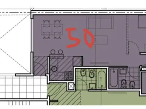 Depto. 2/3 Amb  Cfte Balcon SAN CRISTOBAL