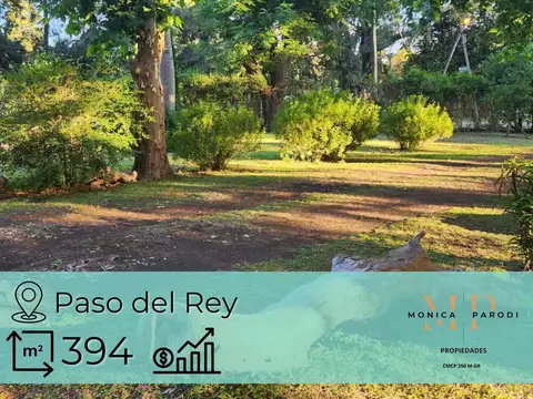 En venta lote de 394 m2 en Paso del Rey