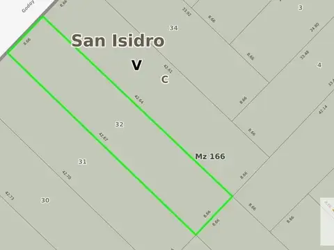 Terreno en Venta 42  mts Fondo