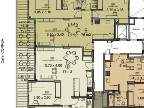 Departamento 3 ambientes con 2 baños