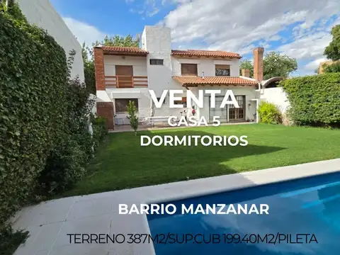 VENTA CASA 5 DORMITORIOS CON PILETA  B°MANZANAR