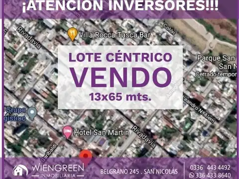 VENDO - LOTE CENTRICO