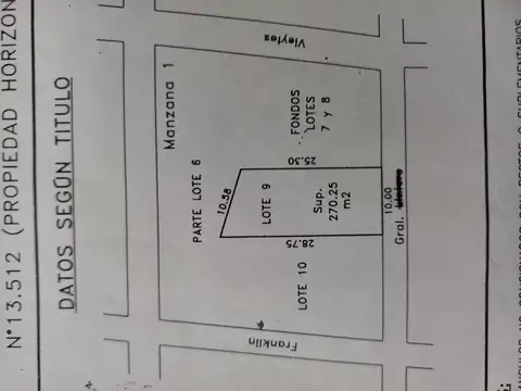 Galpon en Venta 10  mts Frente
